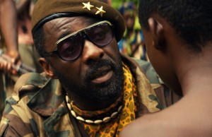 This photo provided by Netflix shows, Idris Elba in the Netflix original film, "Beasts of No Nation." Proving perhaps that Hollywood can’t refrain from making disappointing sequels, last year’s Twitter hashtag #OscarsSoWhite was quickly revived on Thursday as the Academy unveiled a slate of nominees including no black actors or directors.  (Netflix via AP)